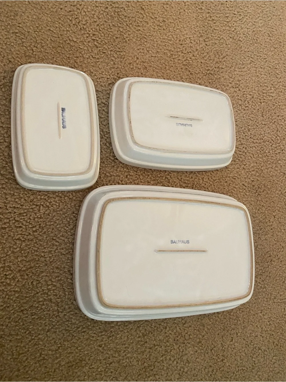 Bauhaus nesting casserole dishes (set of 3)